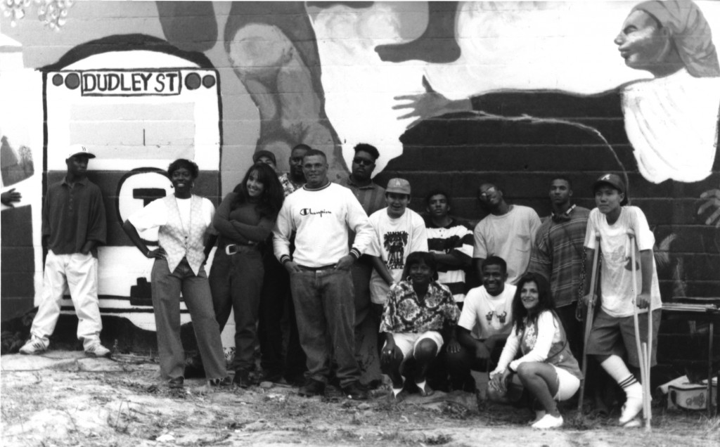 Youth at mural, 300dpi